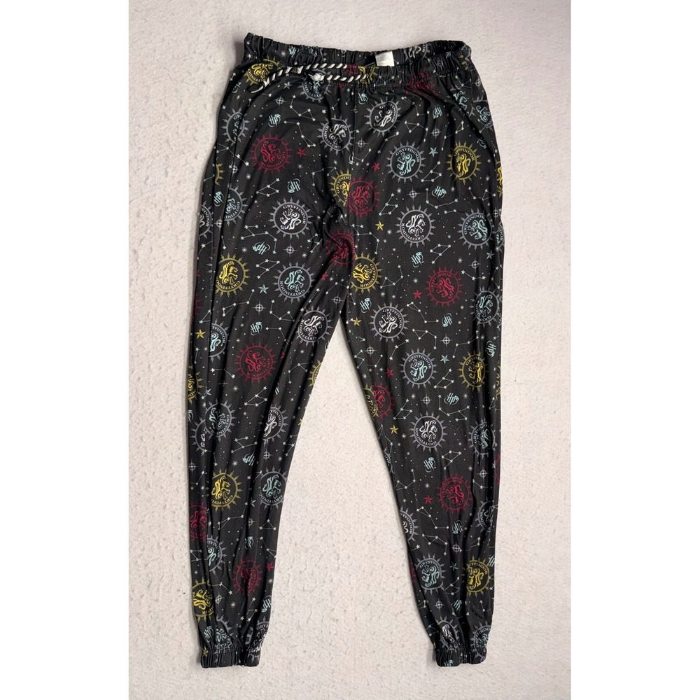 Harry Potter Gryffindor Celestial Pajama Jogger Pants Black Medium Loungewear
